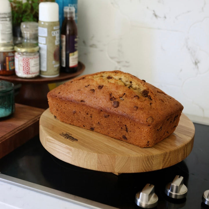 White Oak Round Cake Stand