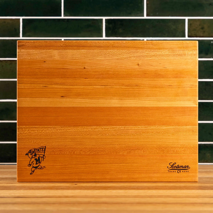 Cherry Mississippi State Butcher Block | Bully with Flag