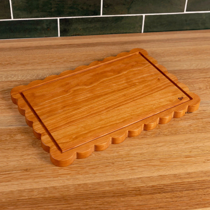 Cherry Scalloped Serving Board