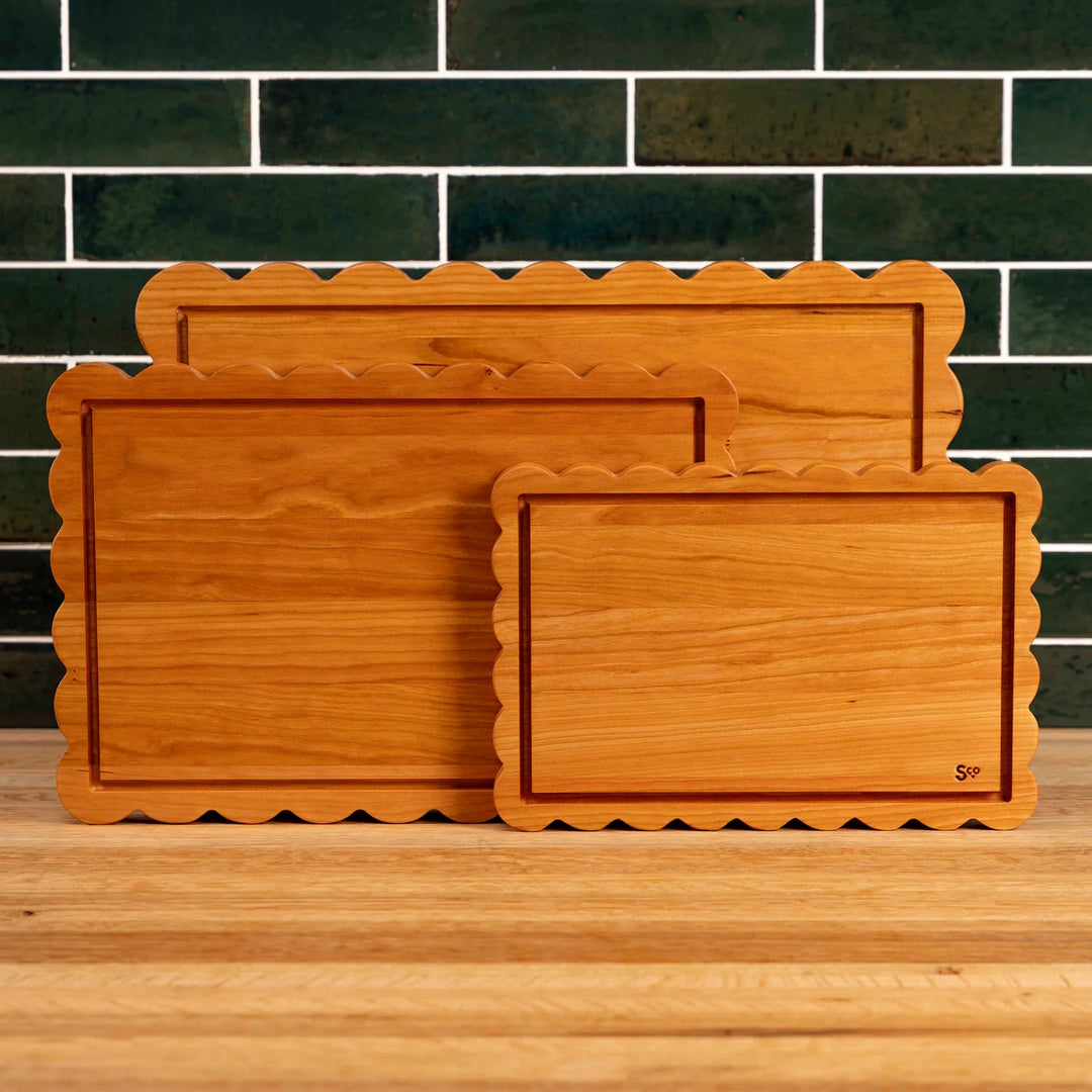 Cherry Scalloped Serving Board