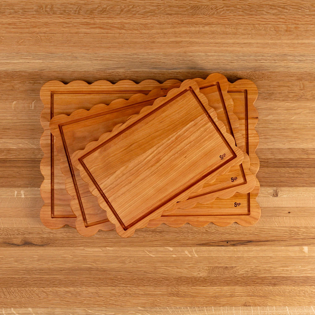 Cherry Scalloped Serving Board