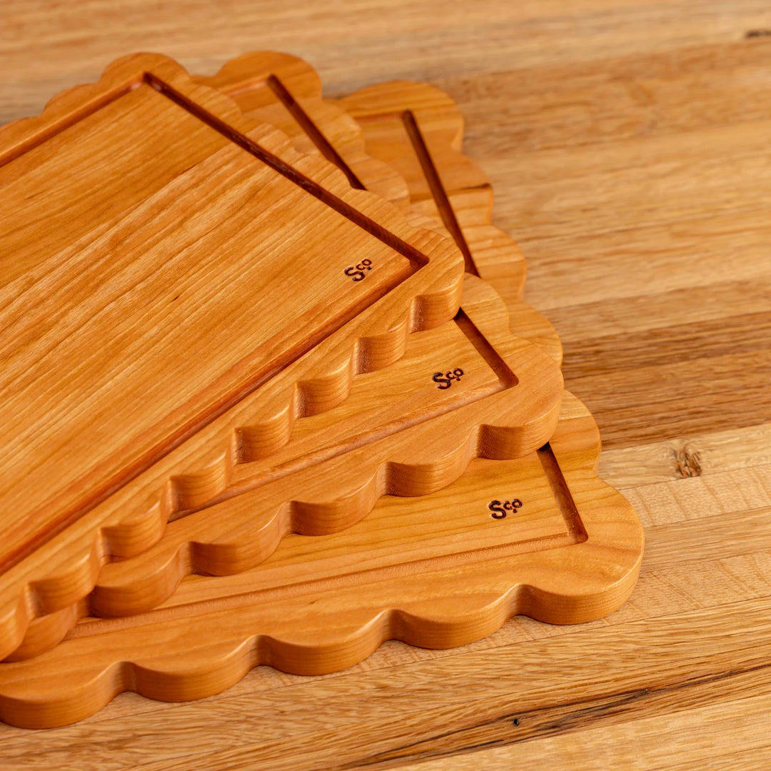 Cherry Scalloped Serving Board