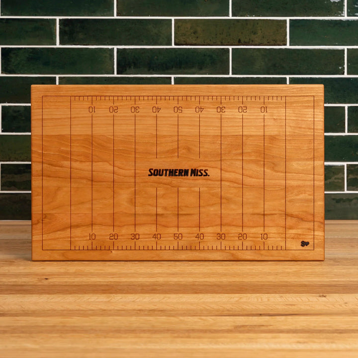 Cherry Southern Miss Football Field Serving Board