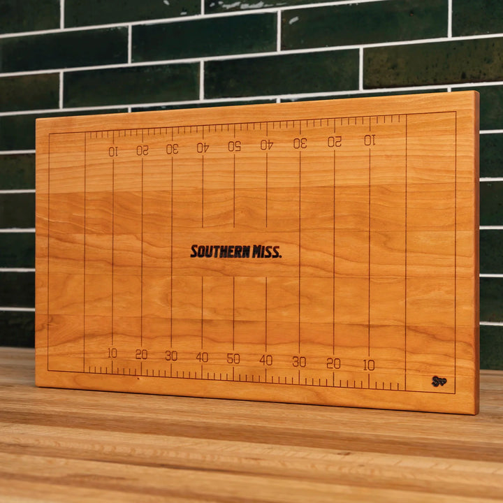 Cherry Southern Miss Football Field Serving Board