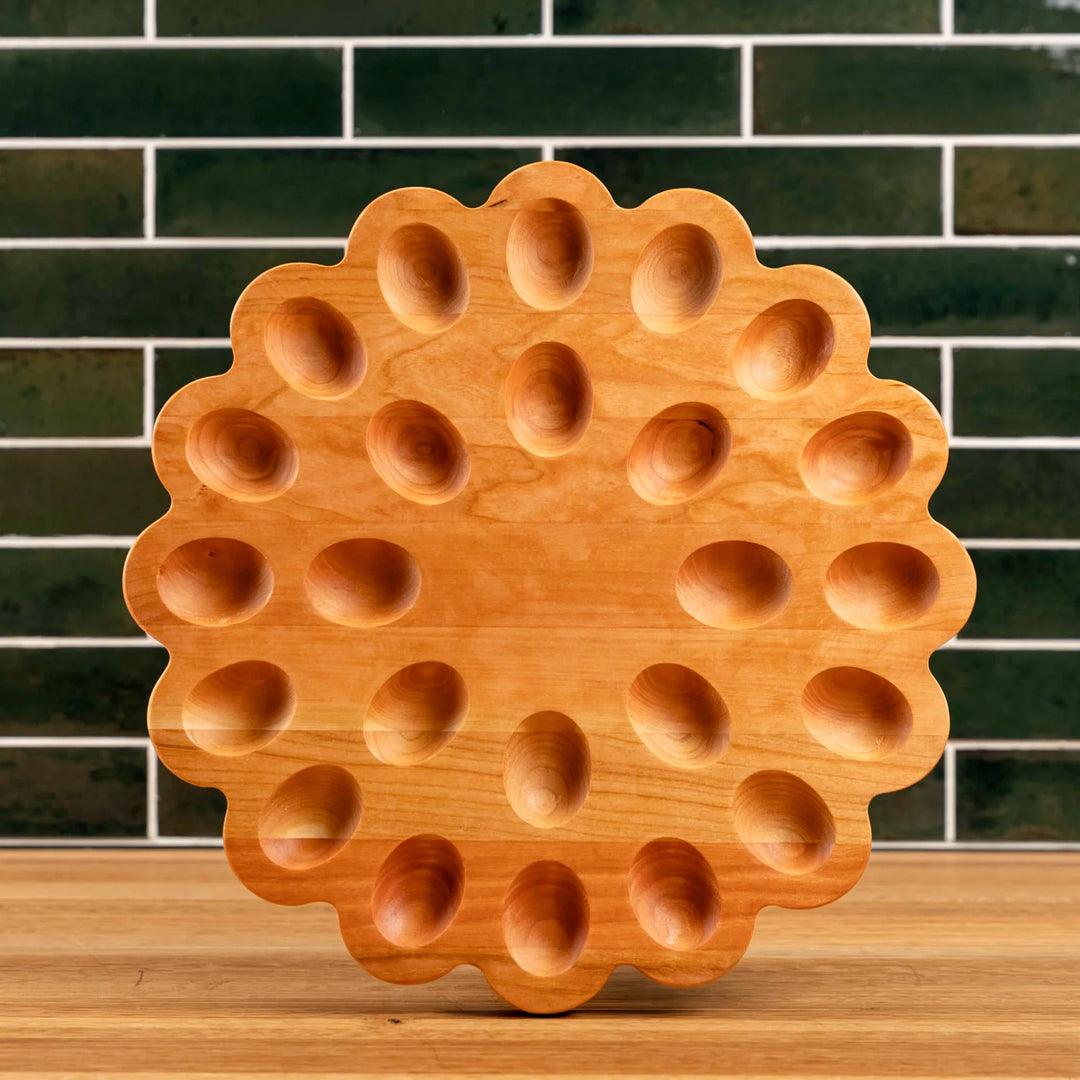 Cherry Scalloped Deviled Egg Tray