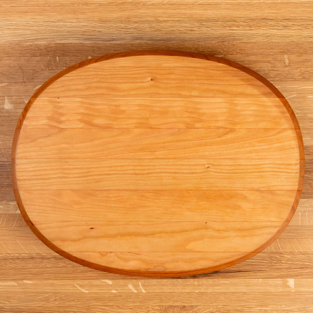 Cherry Oval Serving Board with Juice Groove