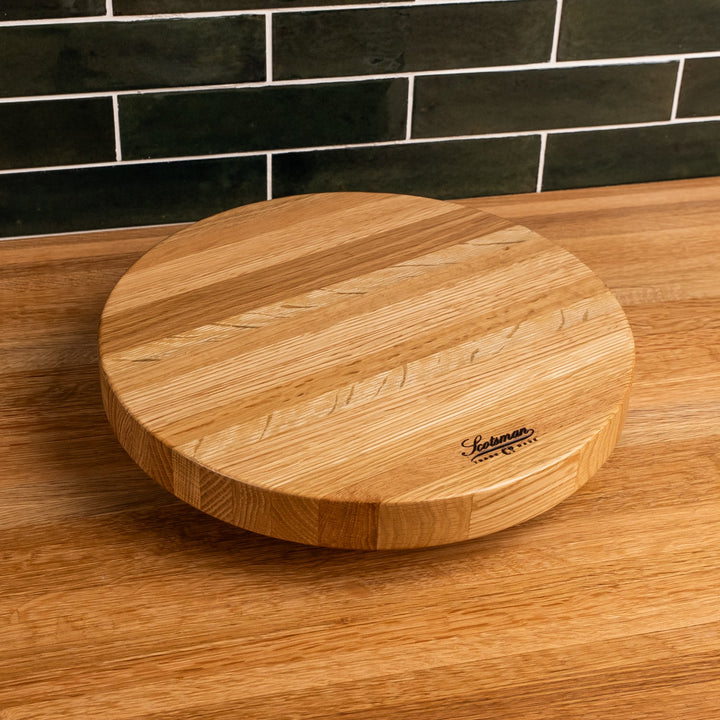 White Oak Round Cake Stand