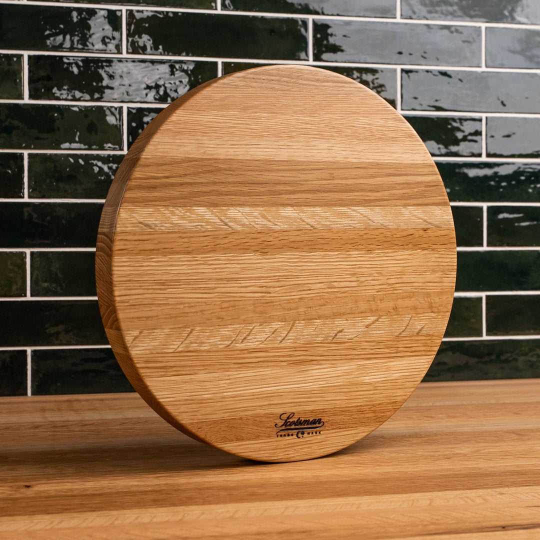 White Oak Round Cake Stand