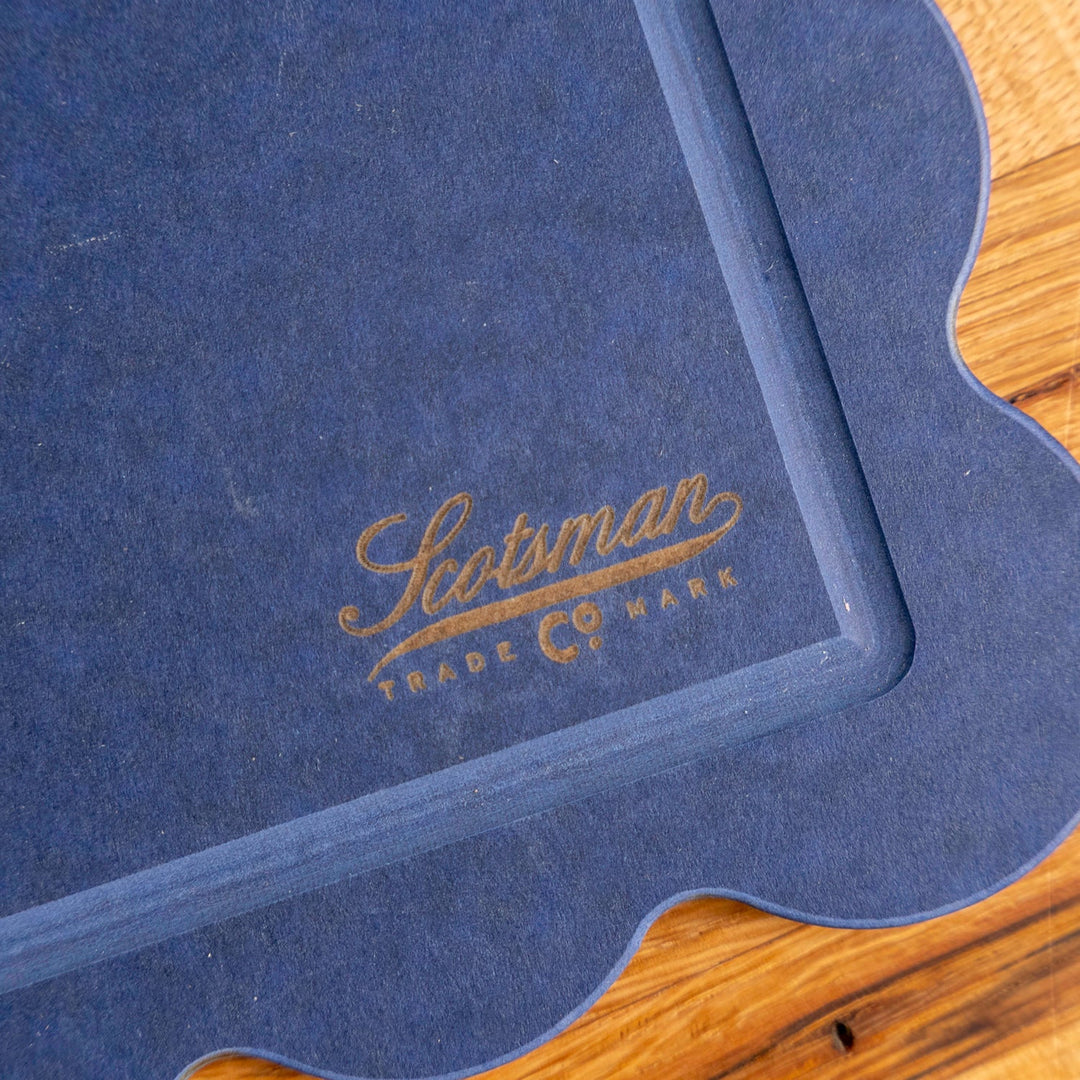 Delta Blue Scalloped Cutting Board