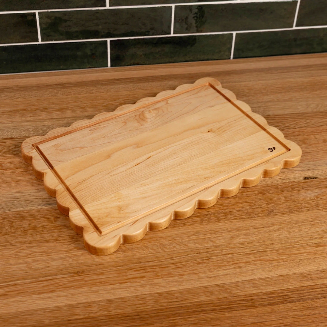 Maple Scalloped Serving Board