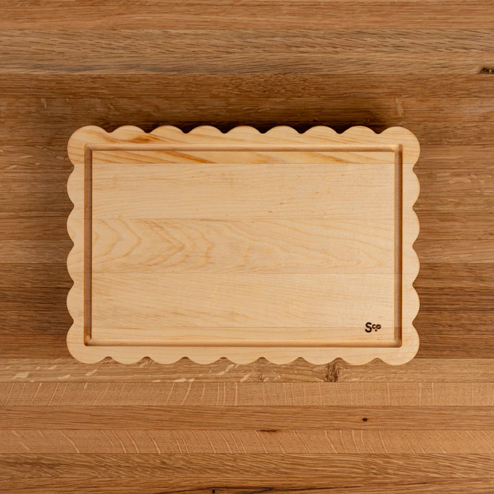 Maple Scalloped Serving Board