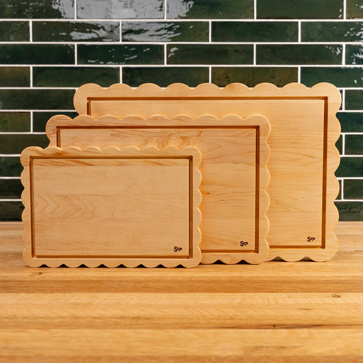Maple Scalloped Serving Board