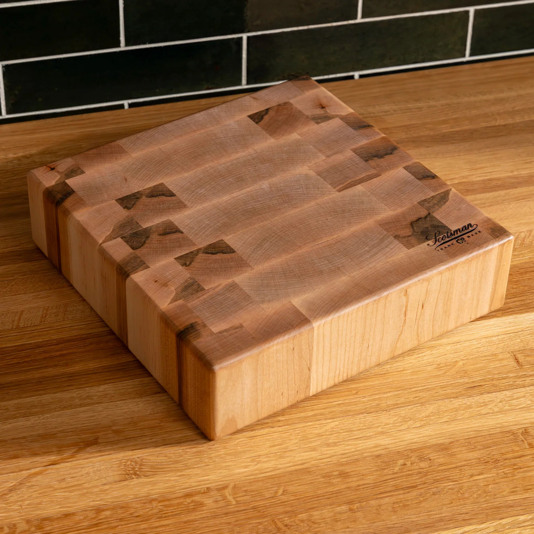Butcher Block Square Maple End Grain Square Butcher Block – Scotsman USA