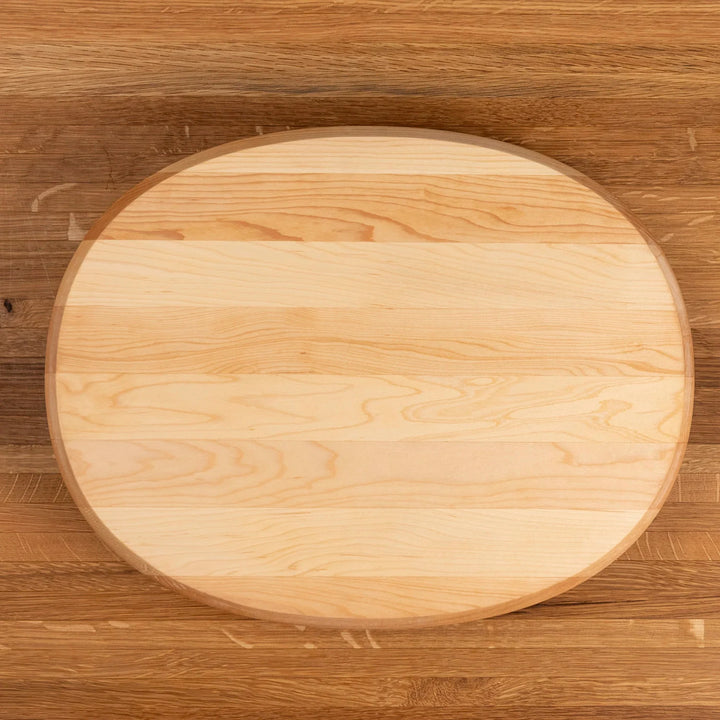 Maple Oval Serving Board with Juice Groove