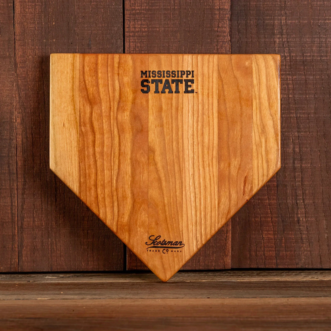 Cherry Mississippi State Home Plate Serving Board | Mississippi State Stacked