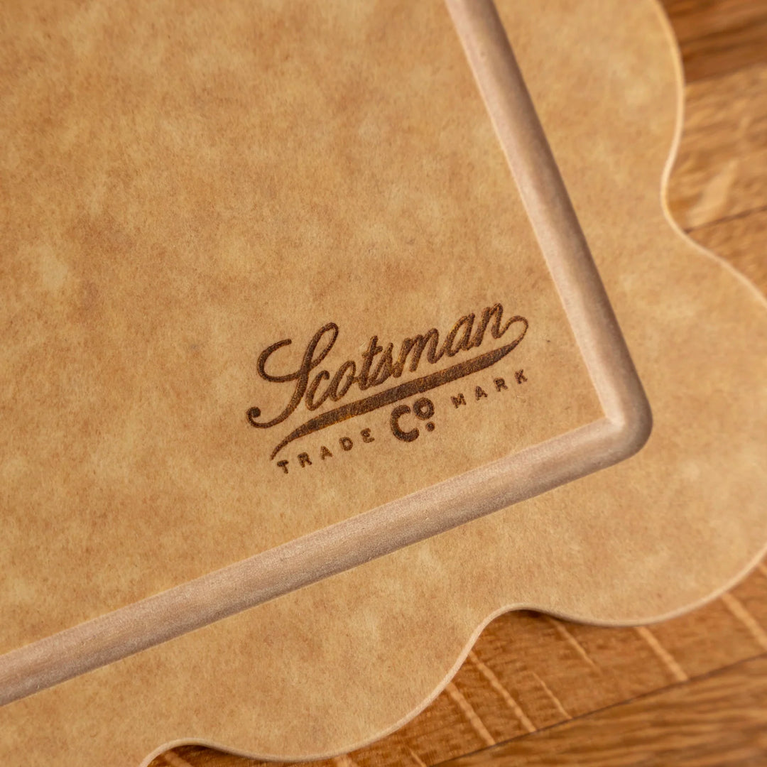 Natural Brown Scalloped Cutting Board