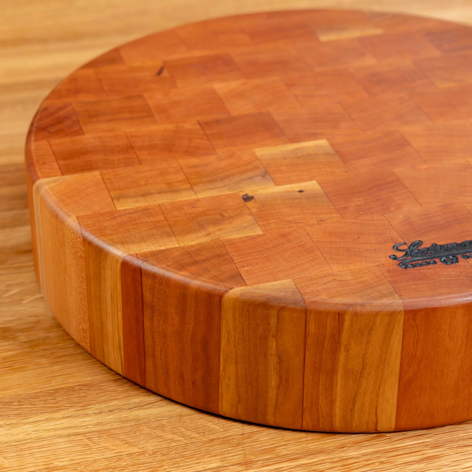 Cherry End Grain Round Butcher Block Scotsman USA Cherry End Grain Round Butcher Block Scotsman USA