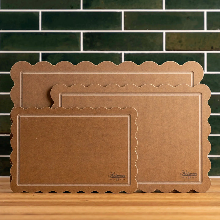 Nutmeg Brown Scalloped Cutting Board