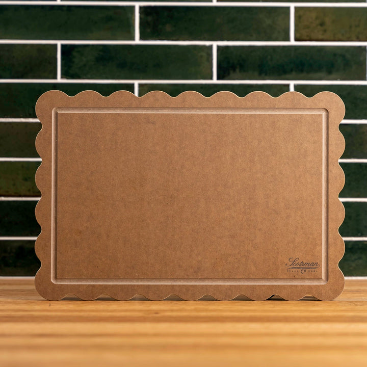Nutmeg Brown Scalloped Cutting Board