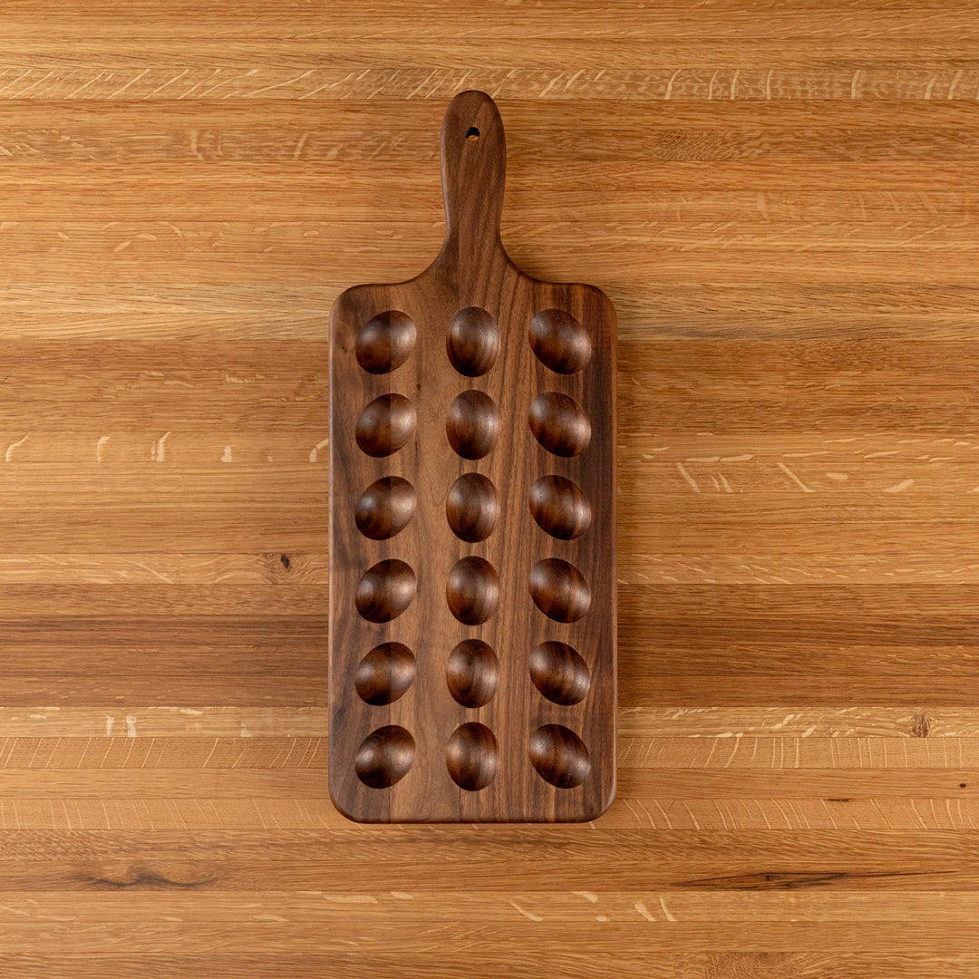 Walnut Deviled Egg Tray | 18 egg