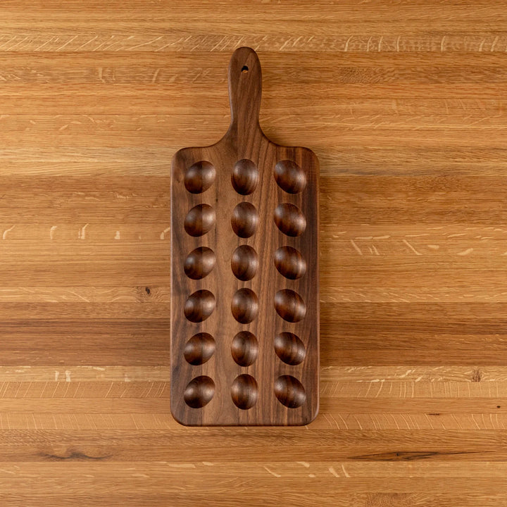 Walnut Deviled Egg Tray | 18 egg