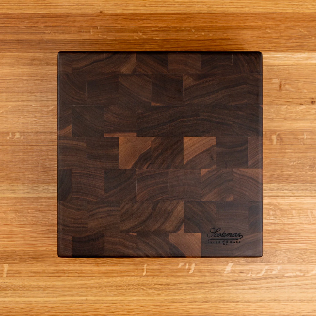 Butcher Block Square Walnut End Grain Square Butcher Block – Scotsman USA