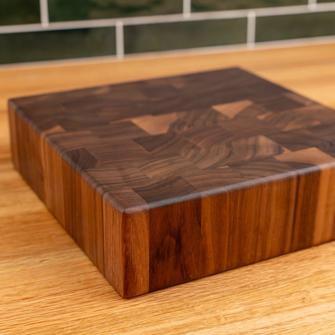 Butcher Block Square Walnut End Grain Square Butcher Block – Scotsman USA