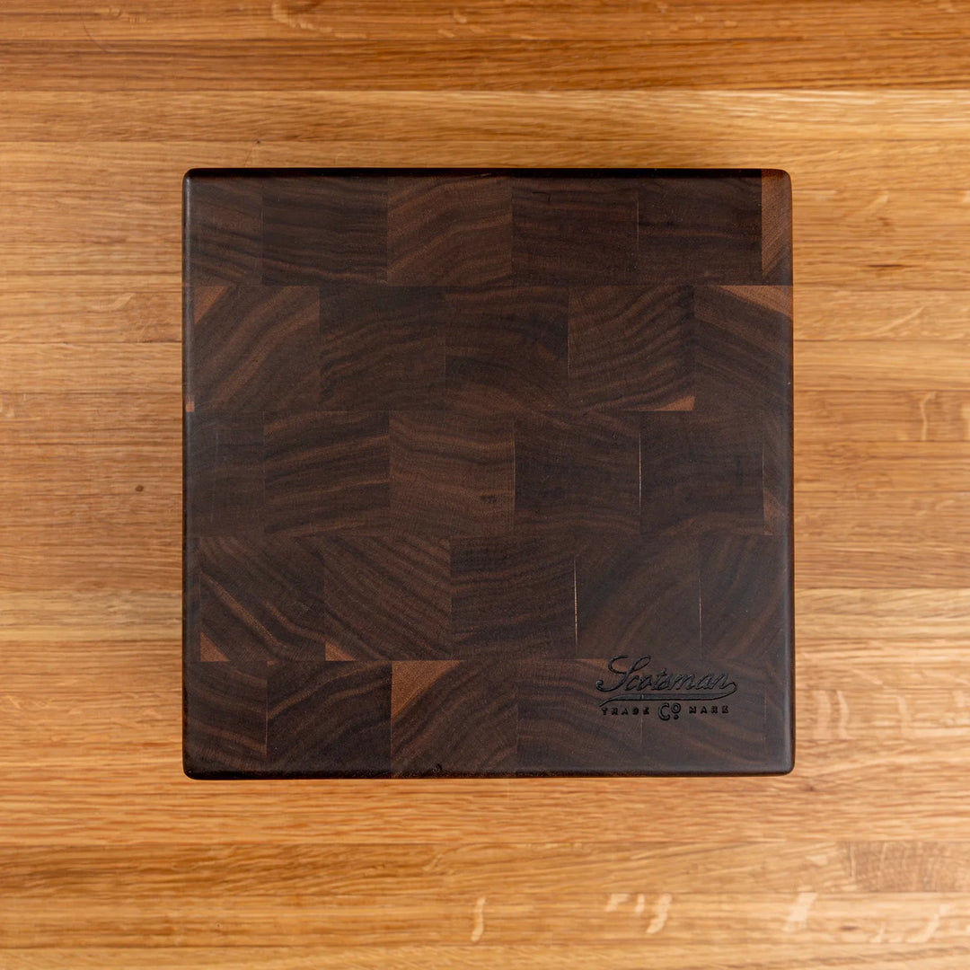 Butcher Block Square Walnut End Grain Square Butcher Block – Scotsman USA