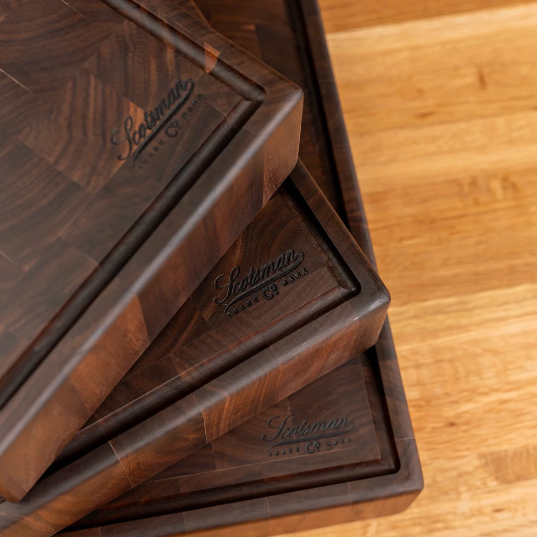 Butcher Block Square Walnut End Grain Square Butcher Block with Juice Groove – Scotsman USA