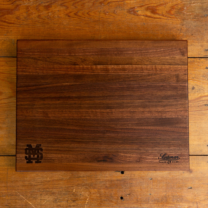 Walnut Mississippi State Butcher Block | Baseball Mark