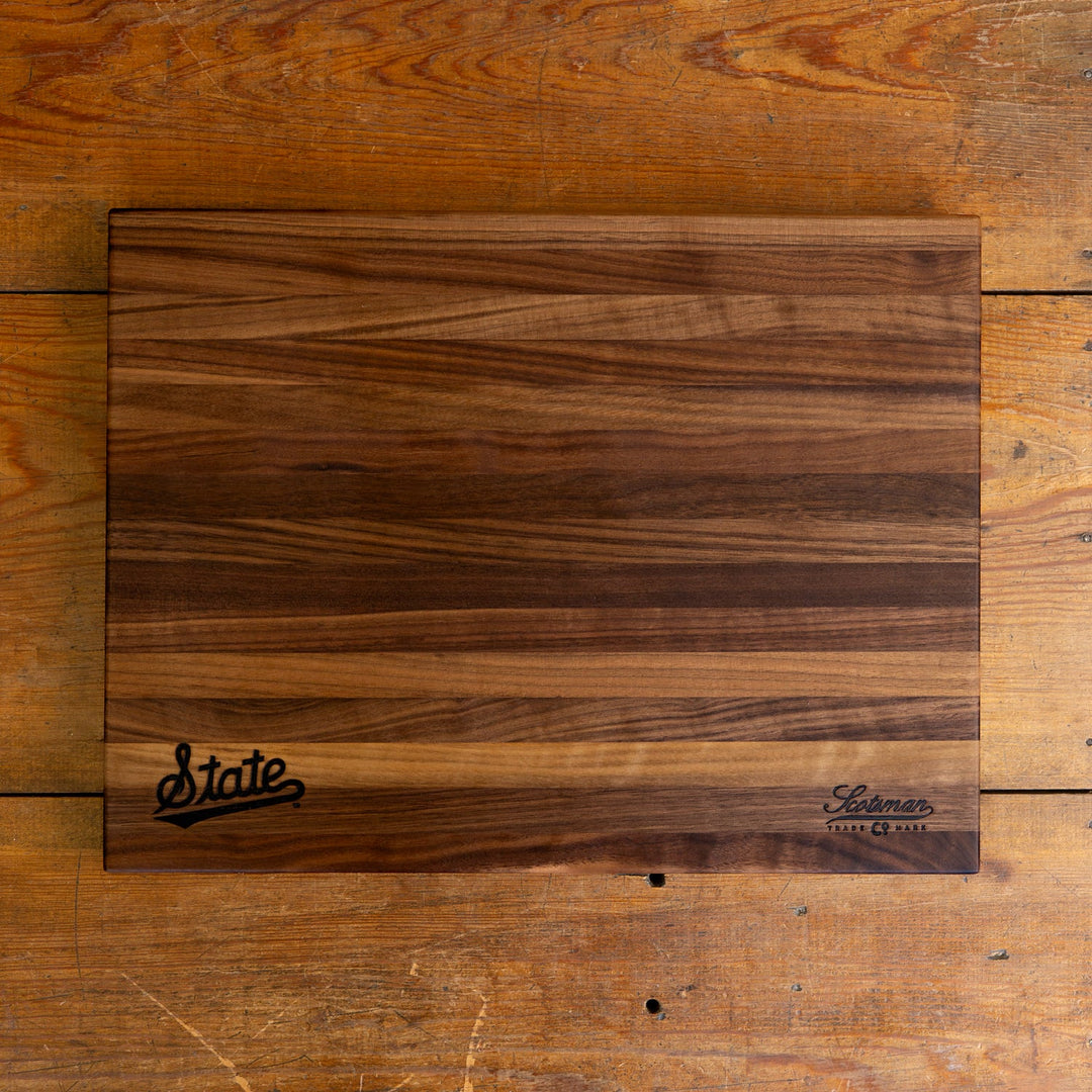 Walnut Mississippi State Butcher Block | State Script Logo