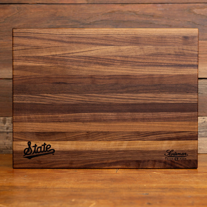 Walnut Mississippi State Butcher Block | State Script Logo