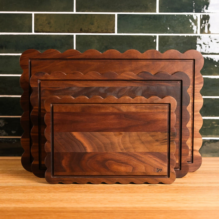 Walnut Scalloped Serving Board
