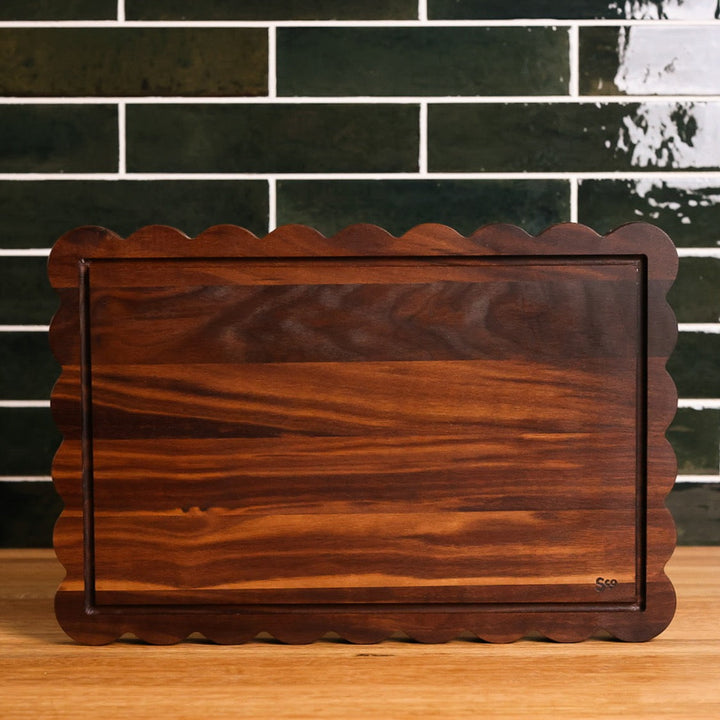 Walnut Scalloped Serving Board