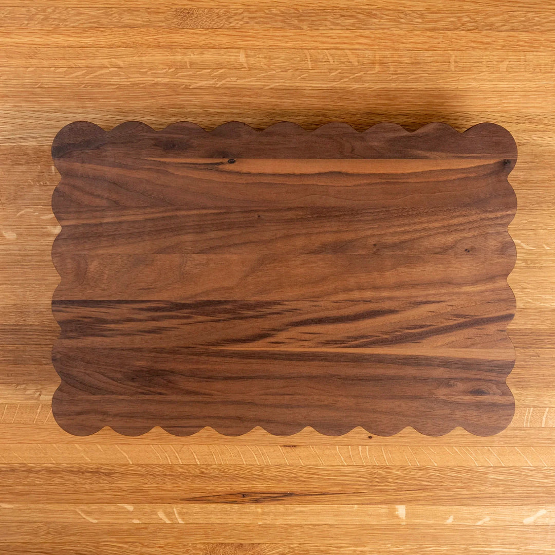 Walnut Scalloped Serving Board