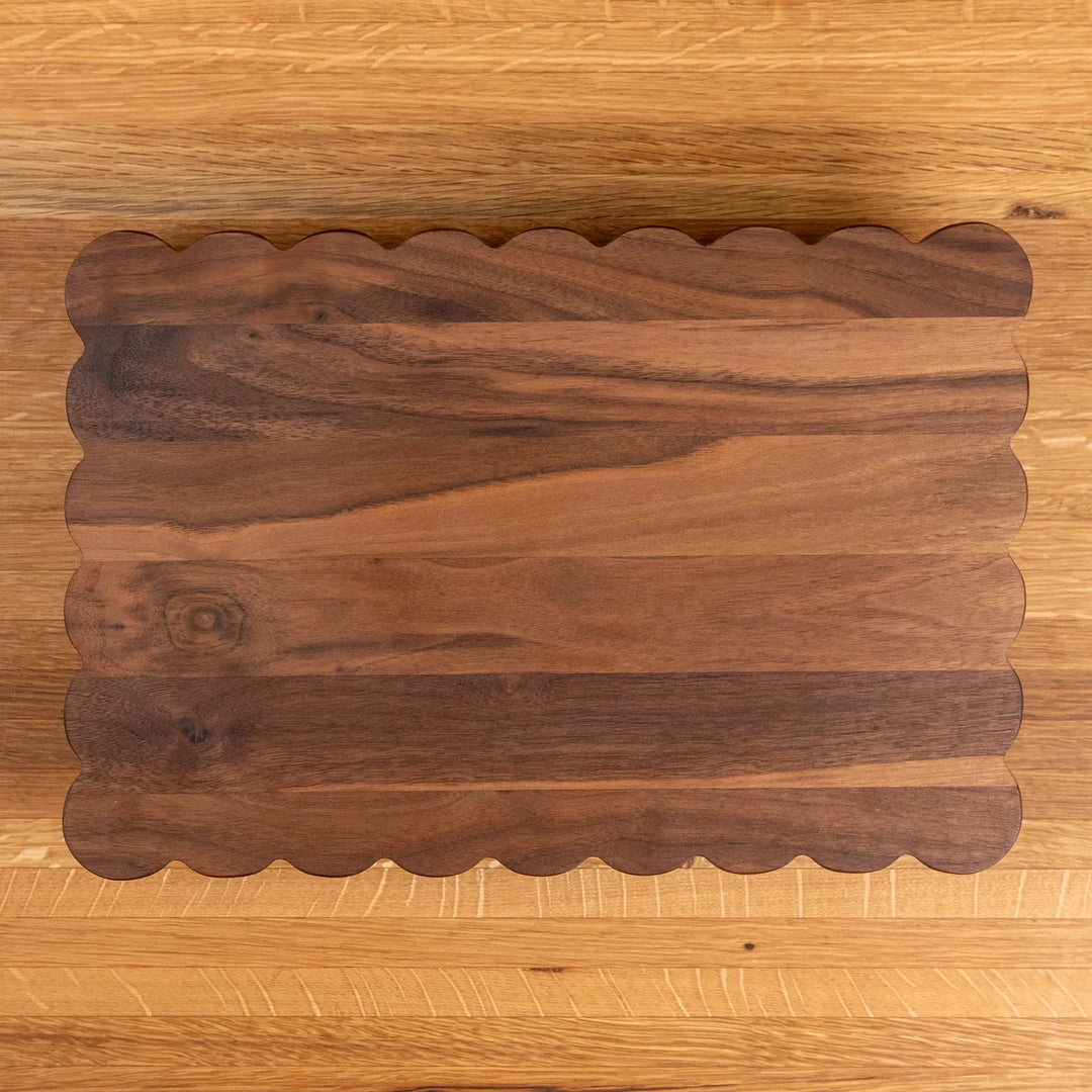 Walnut Scalloped Serving Board