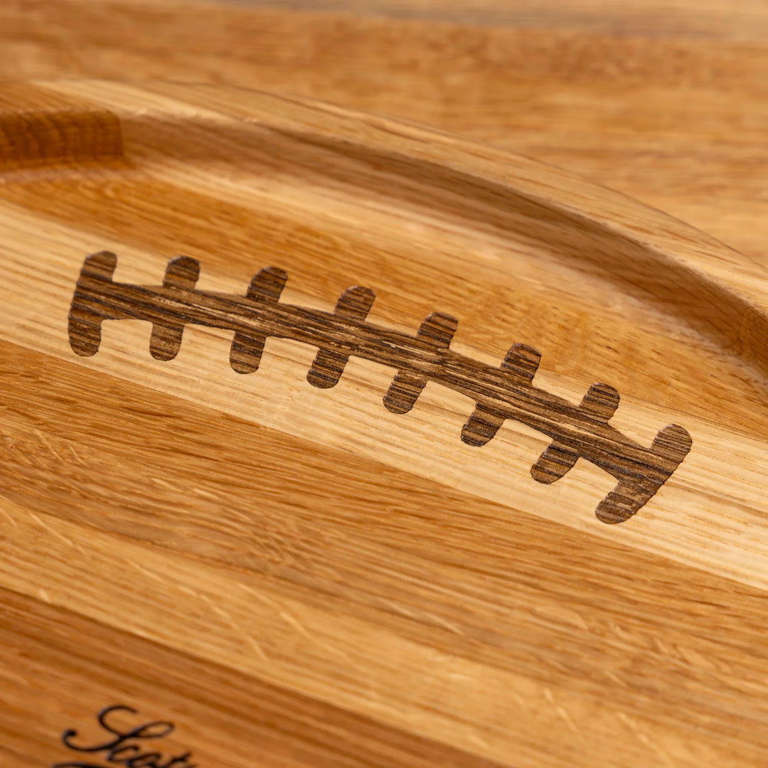 White Oak Football Snack Tray