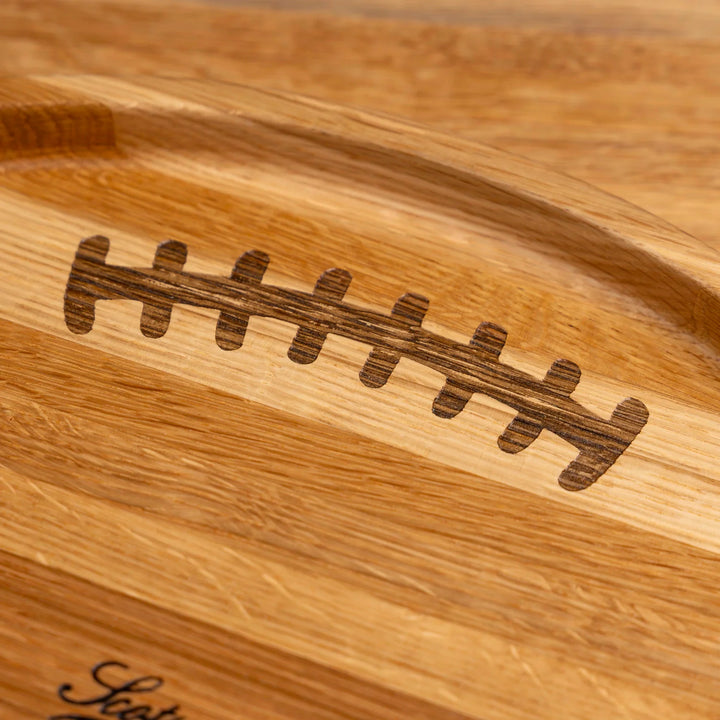 White Oak Football Snack Tray